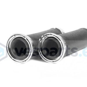 Puños Vespa  Ø 24 mm negro puntas cromo