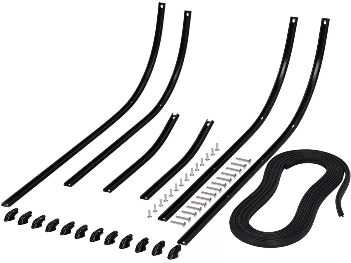 Kit Guias del suelo Vespa primavera ancho 14 mm full black (negro)